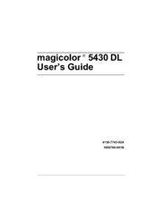 Konica Minolta Magicolor 5430 DL User Manual