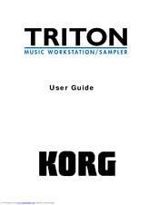 Korg TRITON Musical Instrument User Manual