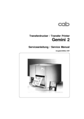 Tharo Systems Gemini 2 Service Manual