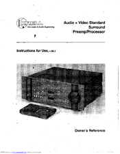 Krell Industries Audio + Video Standard Surround Preamp/Processor Owner's Reference Manual