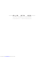 Krell Industries MASTER REFERENCE SUBWOOFER Owner's Reference Manual