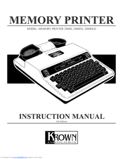 Krown MP2000D Instruction Manual