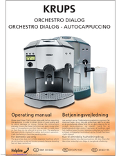 Krups ORCHESTRO DIALOG - AUTOCAPPUCCINO Operating Manual