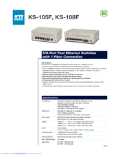 KTI Networks KS-108F Specification Sheet
