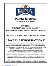Kuma Stoves K-400 Installation And Operating Instructions Manual