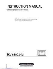 Kuppersbusch EKV 6800.0 M Instruction Manual