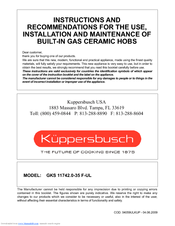Kuppersbusch GKS 11742.0-35 F-UL Instructions For Use Manual