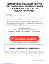 Küppersbusch GMS 9551.0 E-UL Instructions For Use Manual