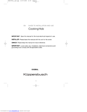 Kuppersbusch COOKINGHOB EKI326UL Manual To Installation And Use
