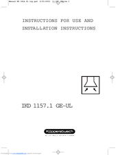 Kuppersbusch IKD 1157.1 GE-UL Use And Installation Instructions