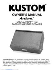 Kustom Ardent 12M Owner's Manual