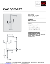 KWC QBIX-ART 12.251.171.006 Specification Sheet