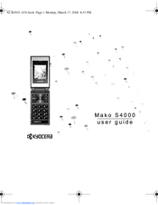 Kyocera Mako S4000 User Manual