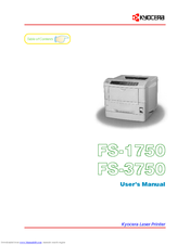 Kyocera FS-1750 User Manual
