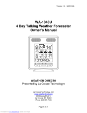 La Crosse Technology WA-1340U Owner's Manual