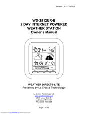 WEATHER DIRECT Weather Direct Lite WD-2512UR-B Owner's Manual