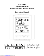 La Crosse Technology WS-7168U Instruction Manual