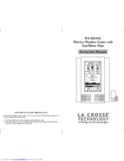 La Crosse Technology WS-8025SU Instruction Manual