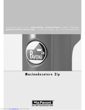 La Pavoni ZIP BASE Operating Instructions Manual