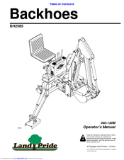 Land Pride Backhoes BH2585 Operator's Manual