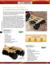 Land Pride DH10 Series Datasheet