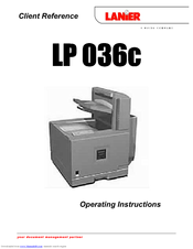 Lanier LP 036c Operating Instructions Manual