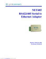 GridConnect Device Server MSS 485 User Manual