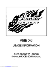 Lanzar LANZAR VIBE X6 User Manual