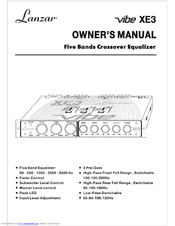 Lanzar VIBE XE3 Owner's Manual