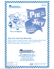 Learning Resources Pie in the Sky LER 5054 Manual