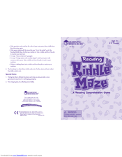 Learning Resources Riddle Maze LER 7024 Manual