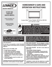 Lennox Hearth Products EBVI30 Homeowner's Care And Operation Instructions Manual