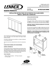 Lennox Hearth Products Bi-Fold Glass Doors 36BFOD-BS Installation Instructions