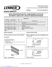 Lennox Hearth Products Elite Series, Merit Series, Merit Plus Series 3-Piece Louver Kit Installation Instructions