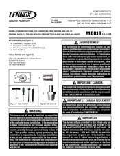 Lennox Hearth Products FIRESTAR Merit Series Installation Instructions
