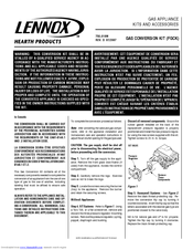 Lennox Hearth Products Gas Conversion Kit FGCK Installation Instructions