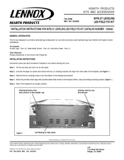 Lennox Hearth Products Leveling Leg  Field Fix Kit MPE-27 Installation Instructions