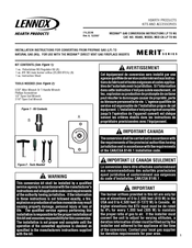 Lennox Hearth Products Merit Series MED-CK-LP TO NG Installation Instructions