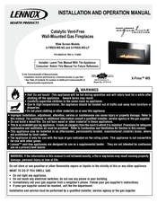 Lennox Hearth Products X-FIRES-WS-LP Installation And Operation Manual