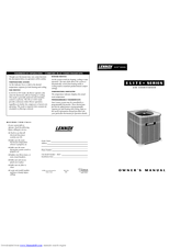 Lennox HS27 Series Owner's Manual