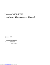 Lenovo 8922A1U Hardware Maintenance Manual