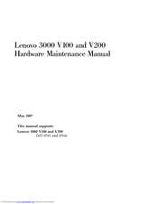 Lenovo 07642CU - V200 0764 - Core 2 Duo GHz Hardware Maintenance Manual