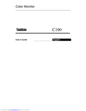 Lenovo ThinkVision C190 User Manual