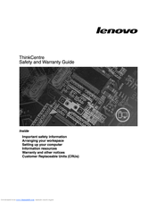 Lenovo ThinkCentre 6175 Safety And Warranty Manual