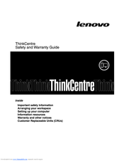 Lenovo ThinkCentre 64Y4687 Safety And Warranty Manual