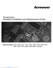 Lenovo 8820E8U - ThinkCentre M58 - 8820 Hardware Installation And Replacement Manual