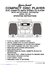 Lenoxx Sound CD-160 Operating Instructions Manual