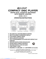 Lenoxx CD-511 Operating Instructions Manual