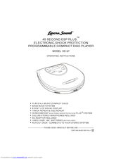 Lenoxx CD-87 Operating Instructions Manual