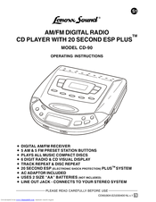 Lenoxx CD-90 Operating Instructions Manual